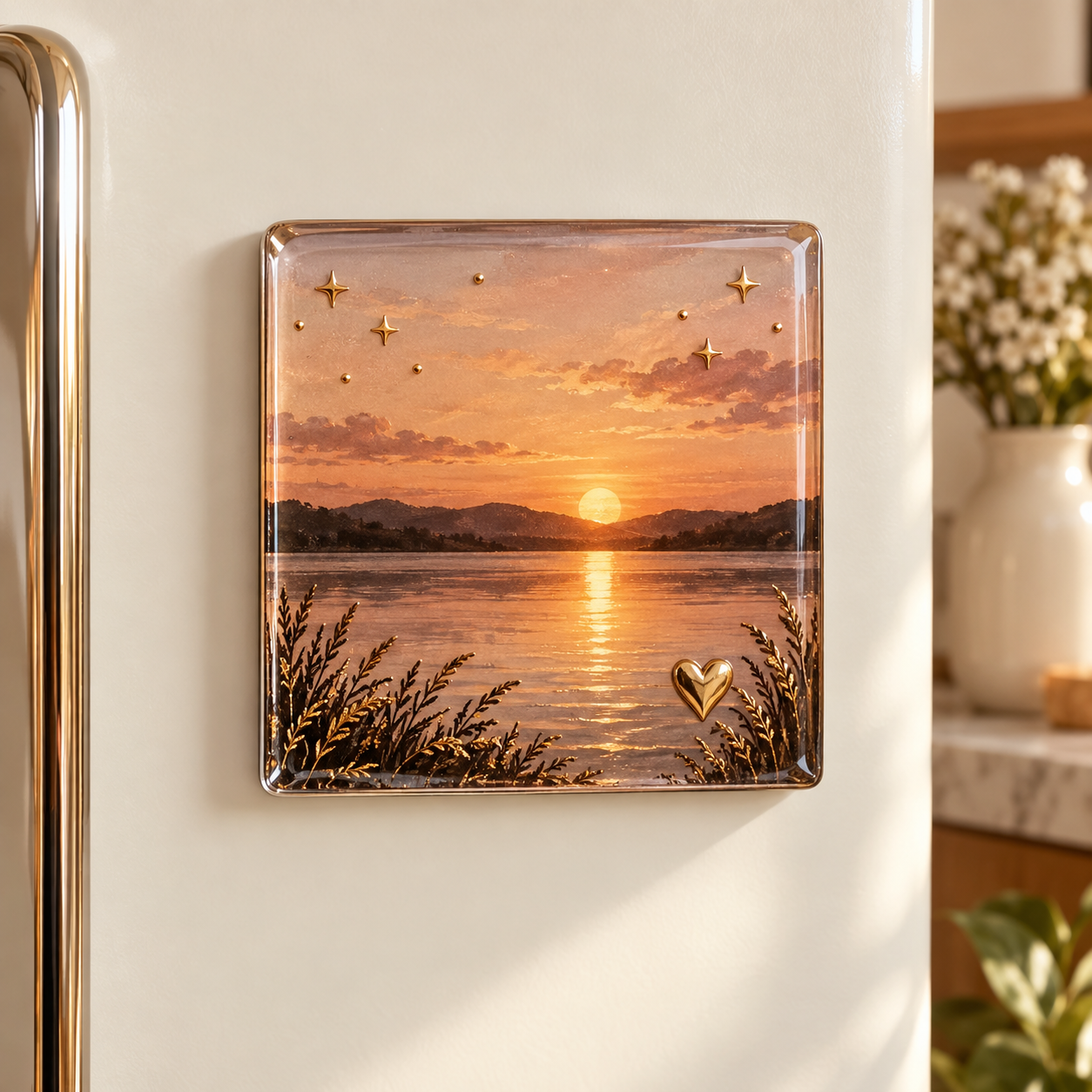 Name and Date acrylic keepsake magnet